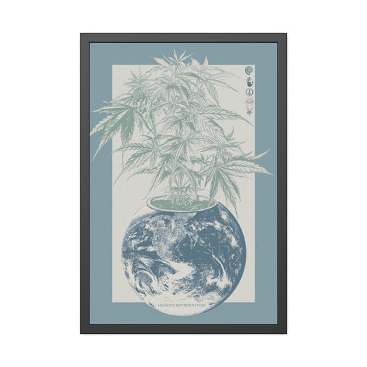 Legalize Nature - Haze Blue - Framed Print