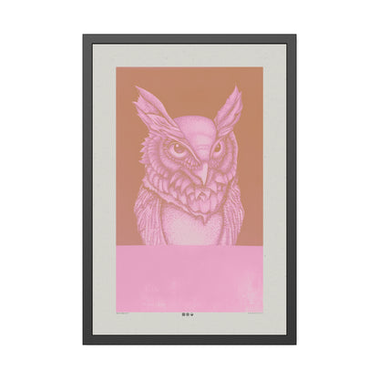Hoo Are You - Pink - Framed Print