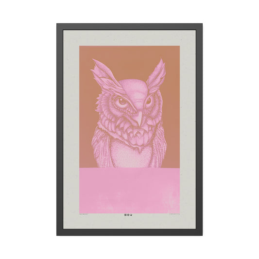 Hoo Are You - Pink - Framed Print