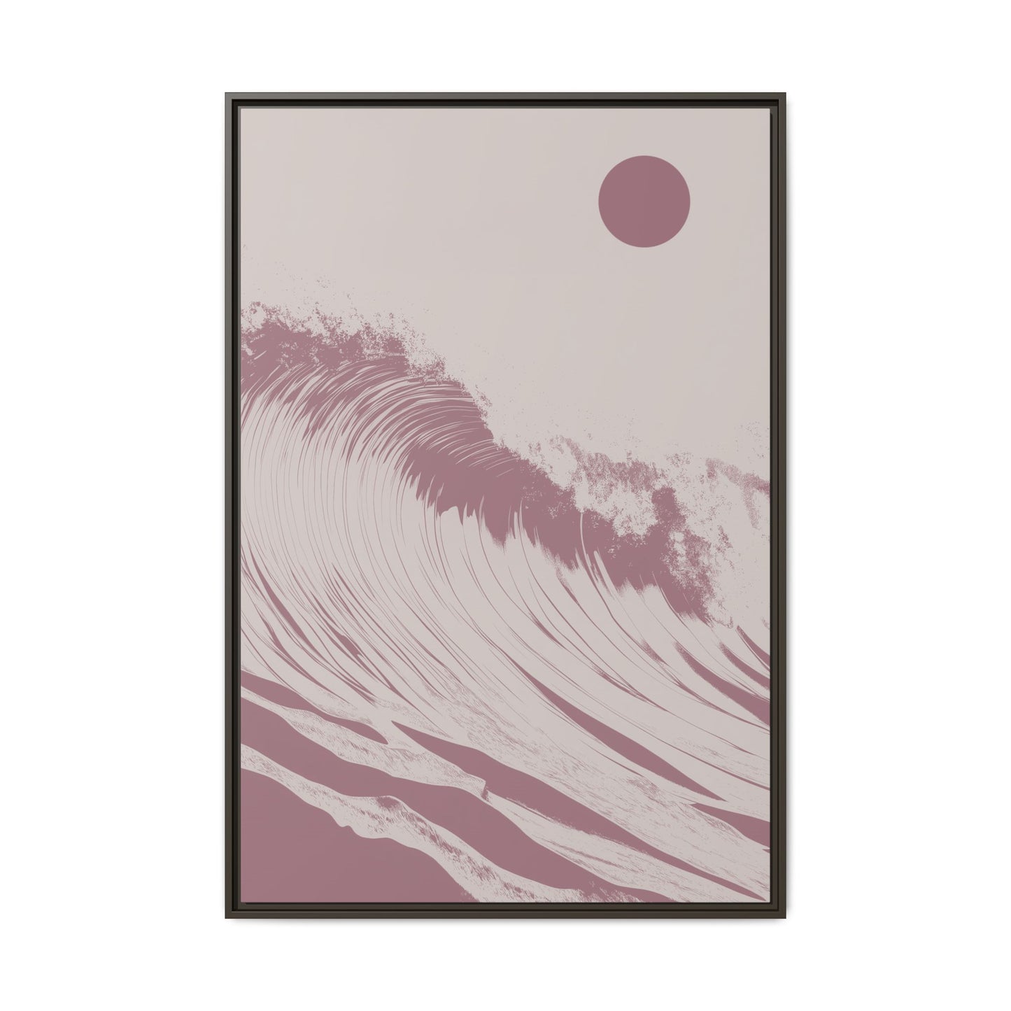 Thresh Wave - Rose - Framed Canvas