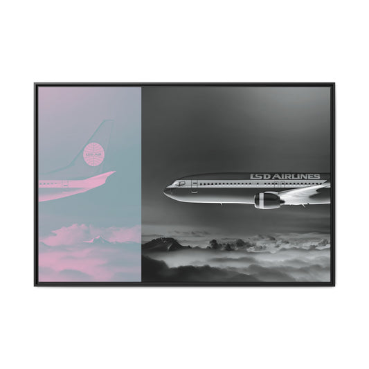 Split L.S.D. Airlines - Night - XL Framed Canvas