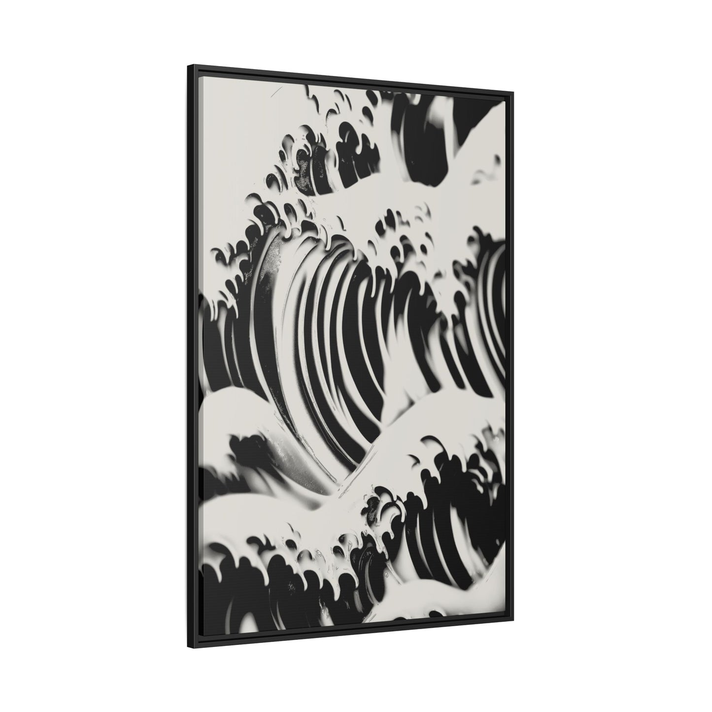 Eastern Crest - Black & White - Framed Canvas
