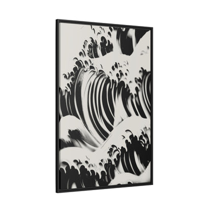 Eastern Crest - Black & White - Framed Canvas