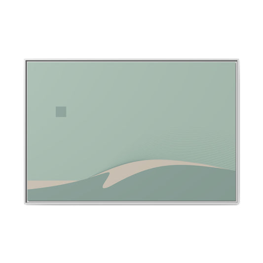 Day Wave - Green Haze - XL Framed Canvas