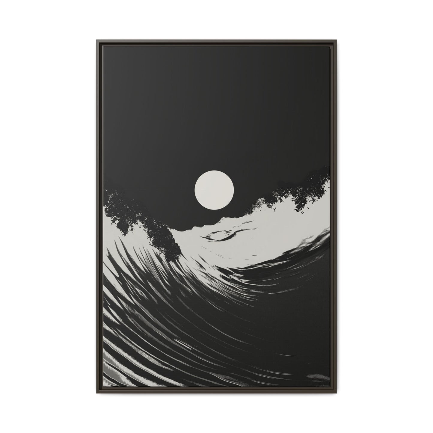 Washed - Black & White - Framed Canvas