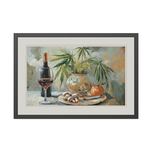 Saturday Night - Stone - Framed Print