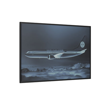 L.S.D. Airlines - Midnight - XL Framed Canvas