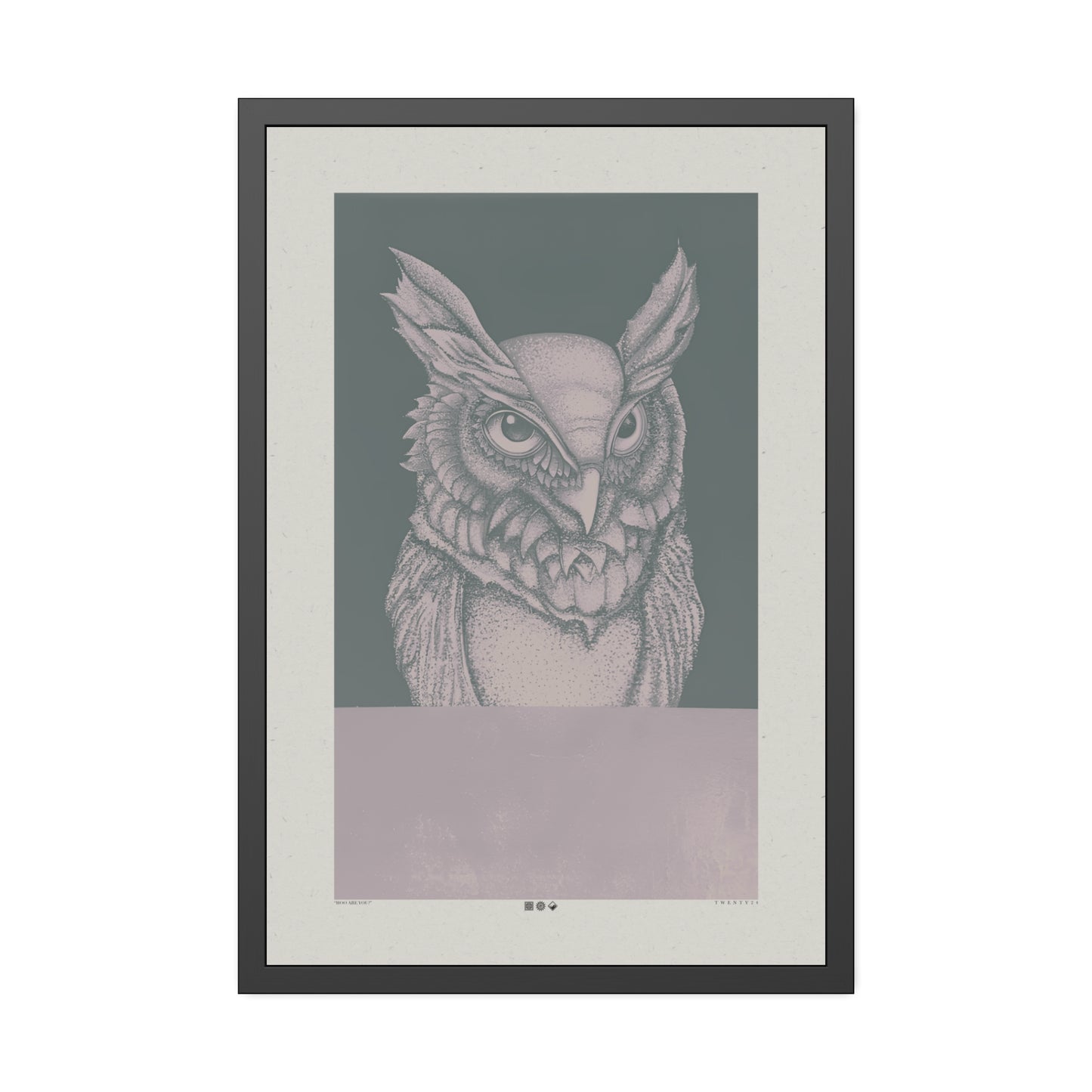 Hoo Are You - Haze - Framed Print
