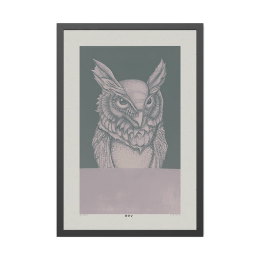Hoo Are You - Haze - Framed Print