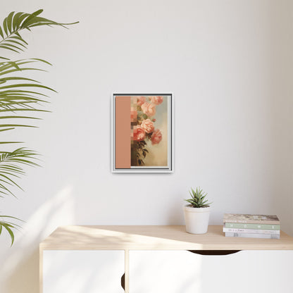 Rose Bloom - MDRN ANTQ - Framed Canvas
