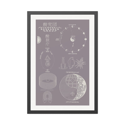 The Moon Is Flat - Purple Haze - Framed Print
