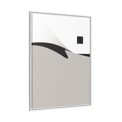 Minimalist Abstract Framed Canvas Print — Neutral Geometric Wall Art