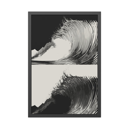 Dusk 2 Dawn - Black & White - Framed Print