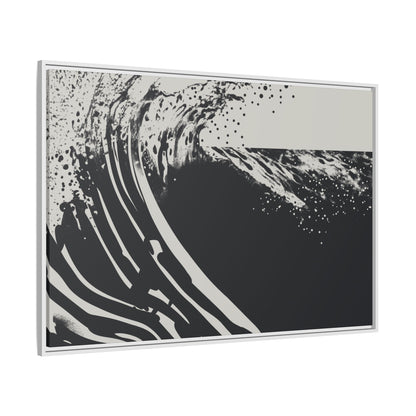 Turmoil 2 - Black & White - Framed Canvas