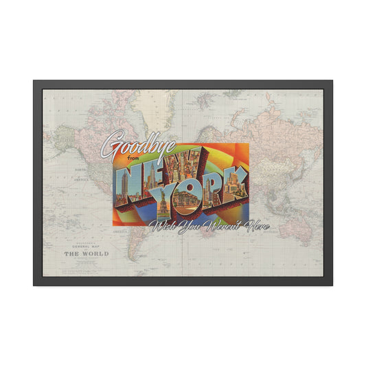 NY - Wish You Weren't Here  - Framed Print
