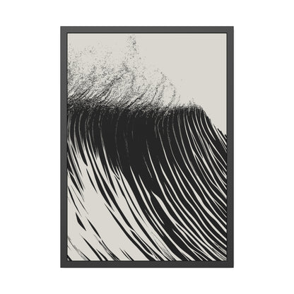 Ledge - Black & White - Framed Print