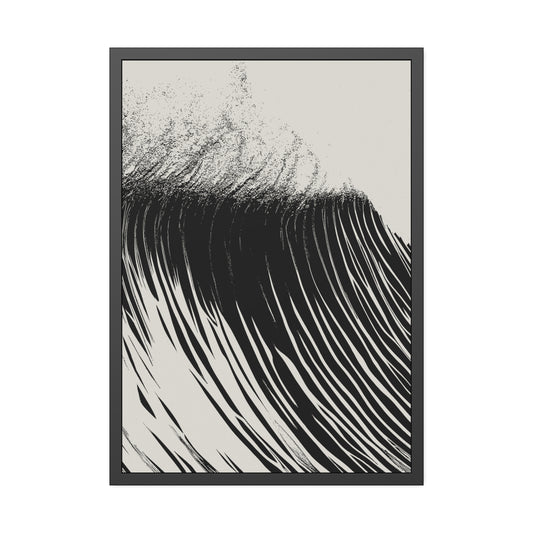 Ledge - Black & White - Framed Print