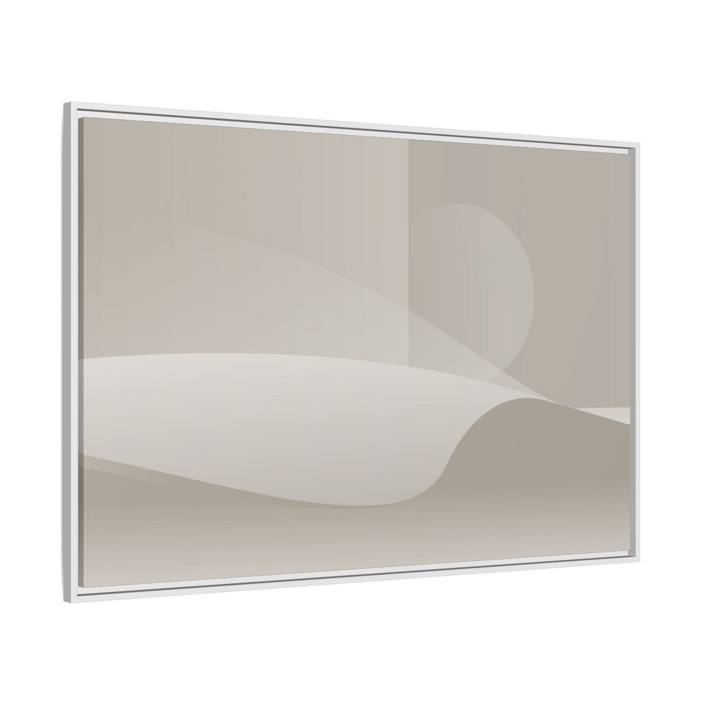 Cylinders - Sand - Framed Canvas