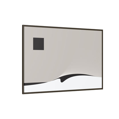 Minimalist Black & White Matte Canvas Print (Framed)