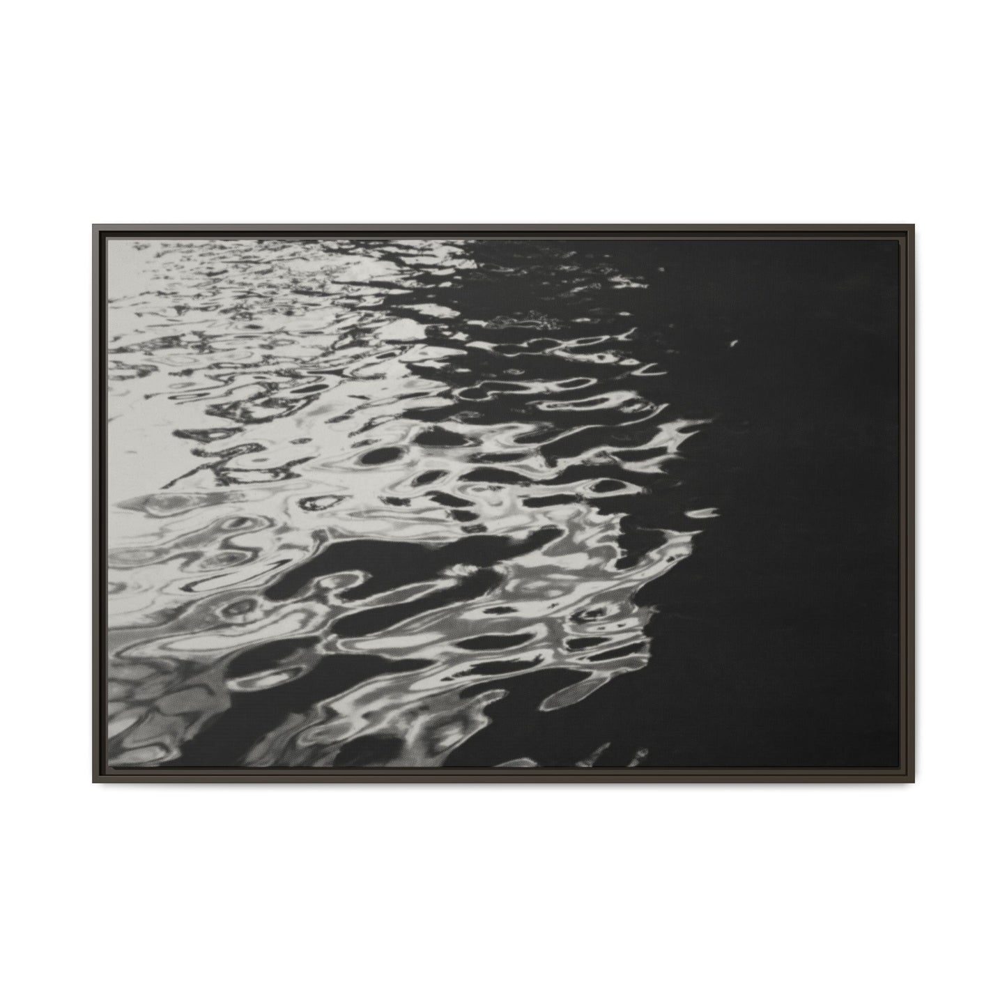 Reflections - Black & White - Framed Canvas