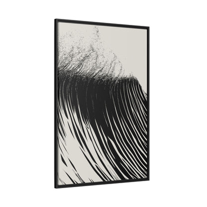 Ledge - Black & White - Framed Canvas