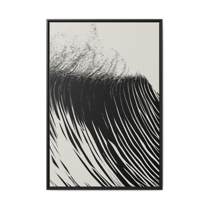 Ledge - Black & White - Framed Canvas