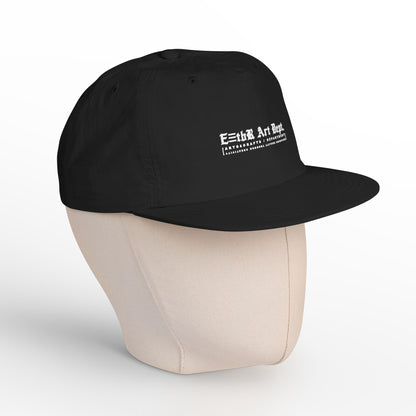 Surf Cap — Minimal "Earth Art Lab" Embroidered Flat-Brim Hat