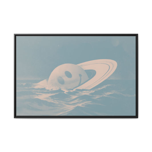 Everything Is Fine - Blue Haze - Framed Canvas