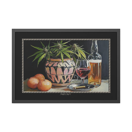 Friday Night - Black - Framed Print