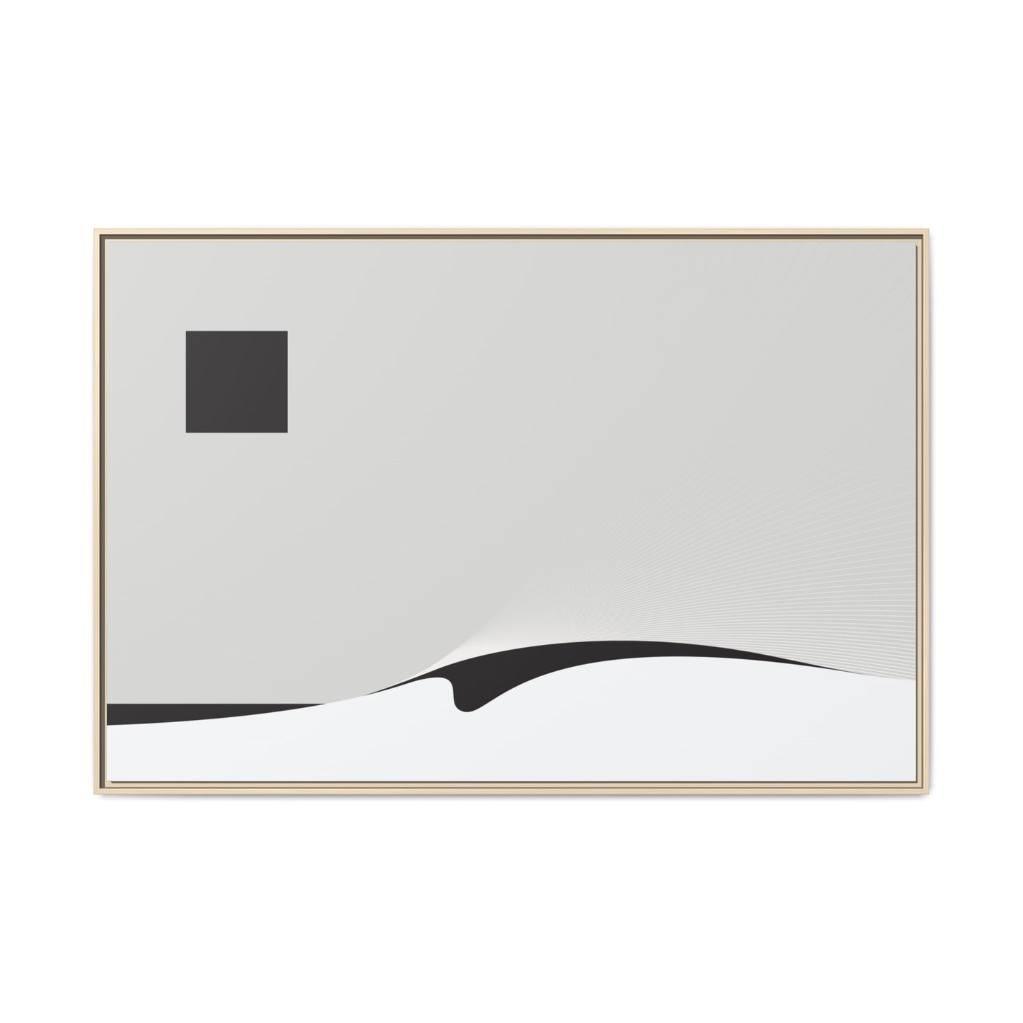 Minimalist Black & White Matte Canvas Print (Framed)