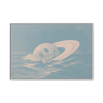 Everything Is Fine - Blue Haze - Framed Canvas