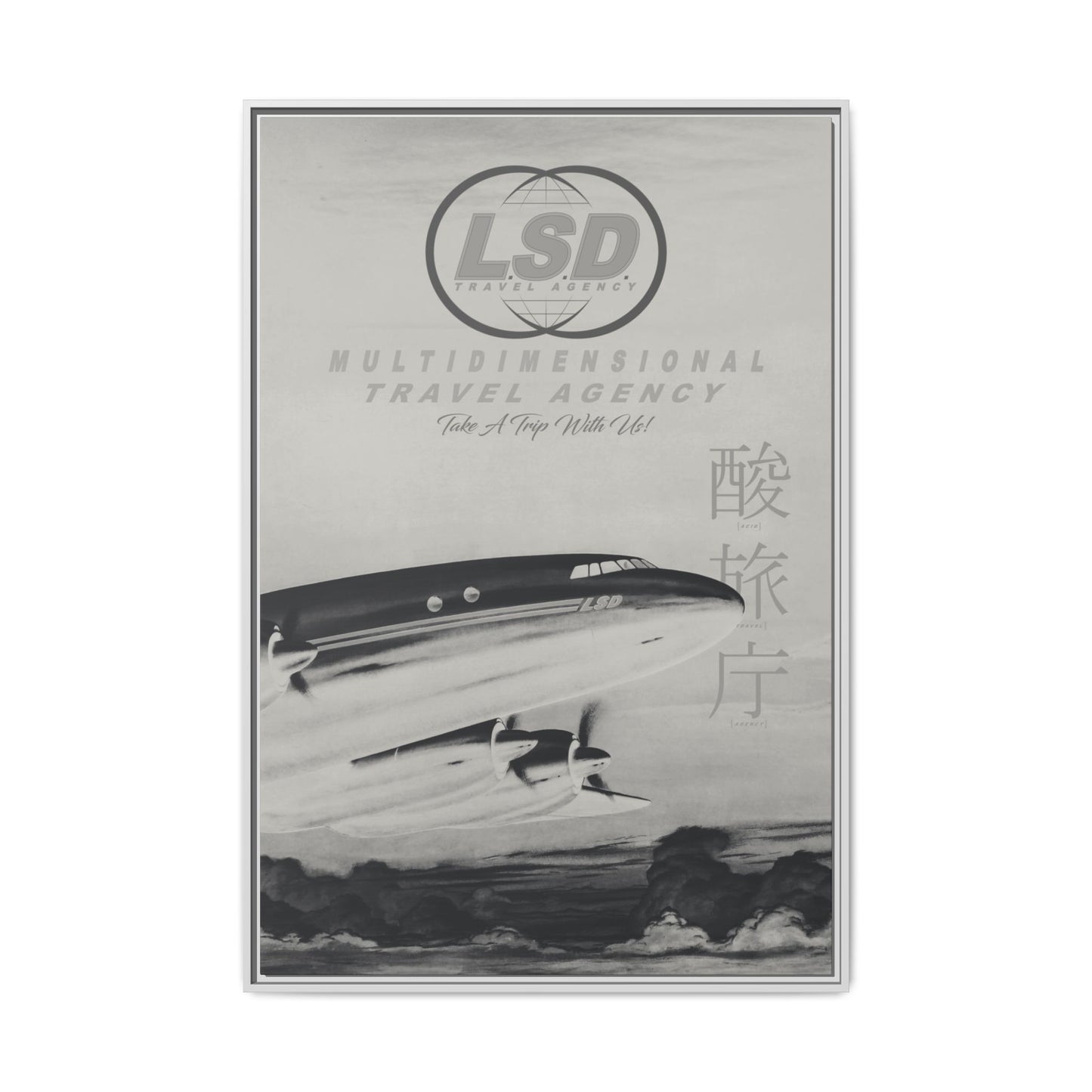 Take A Trip - Stone - Framed Canvas
