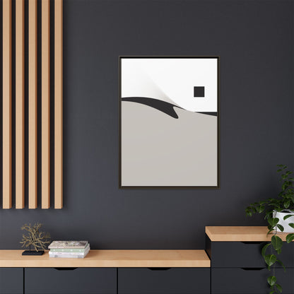 Minimalist Abstract Framed Canvas Print — Neutral Geometric Wall Art