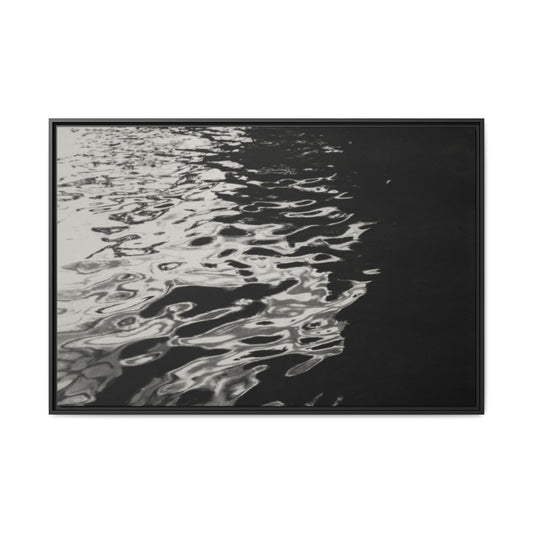 Reflections - Black & White - Framed Canvas
