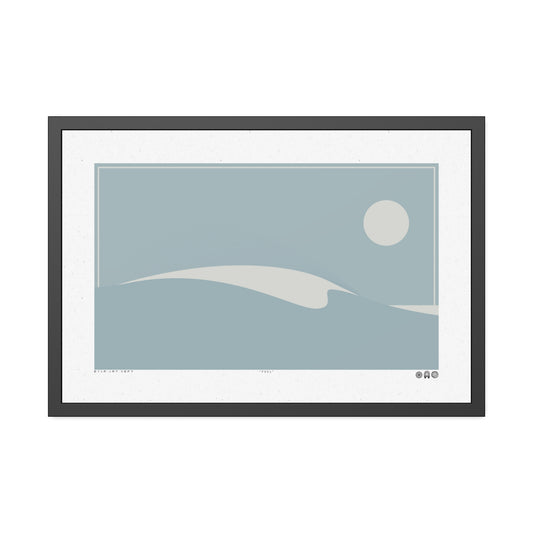 Peel 4 - Blue Haze - Framed Print