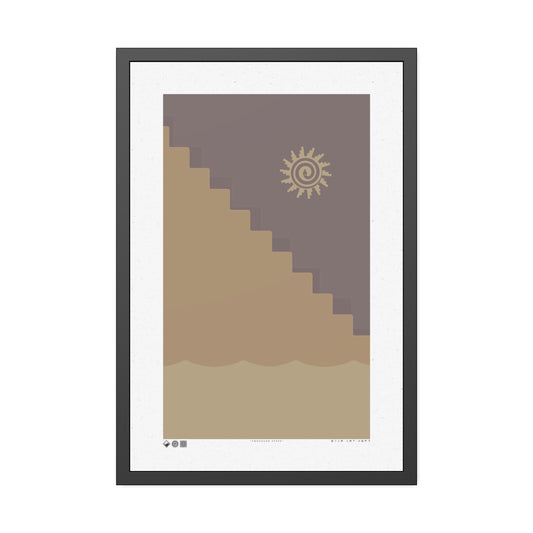 Thousand Steps - Gold - Framed Print