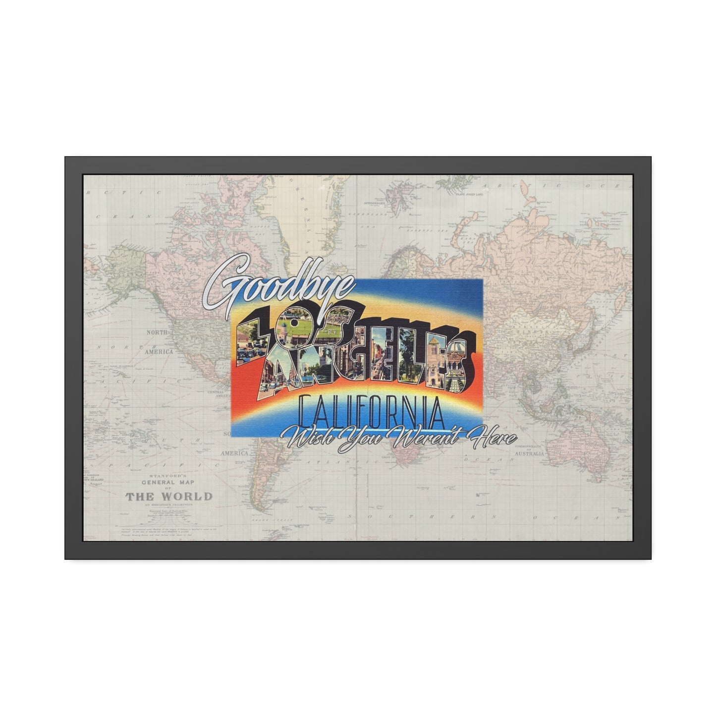 LA - Wish You Weren't Here  - Framed Print