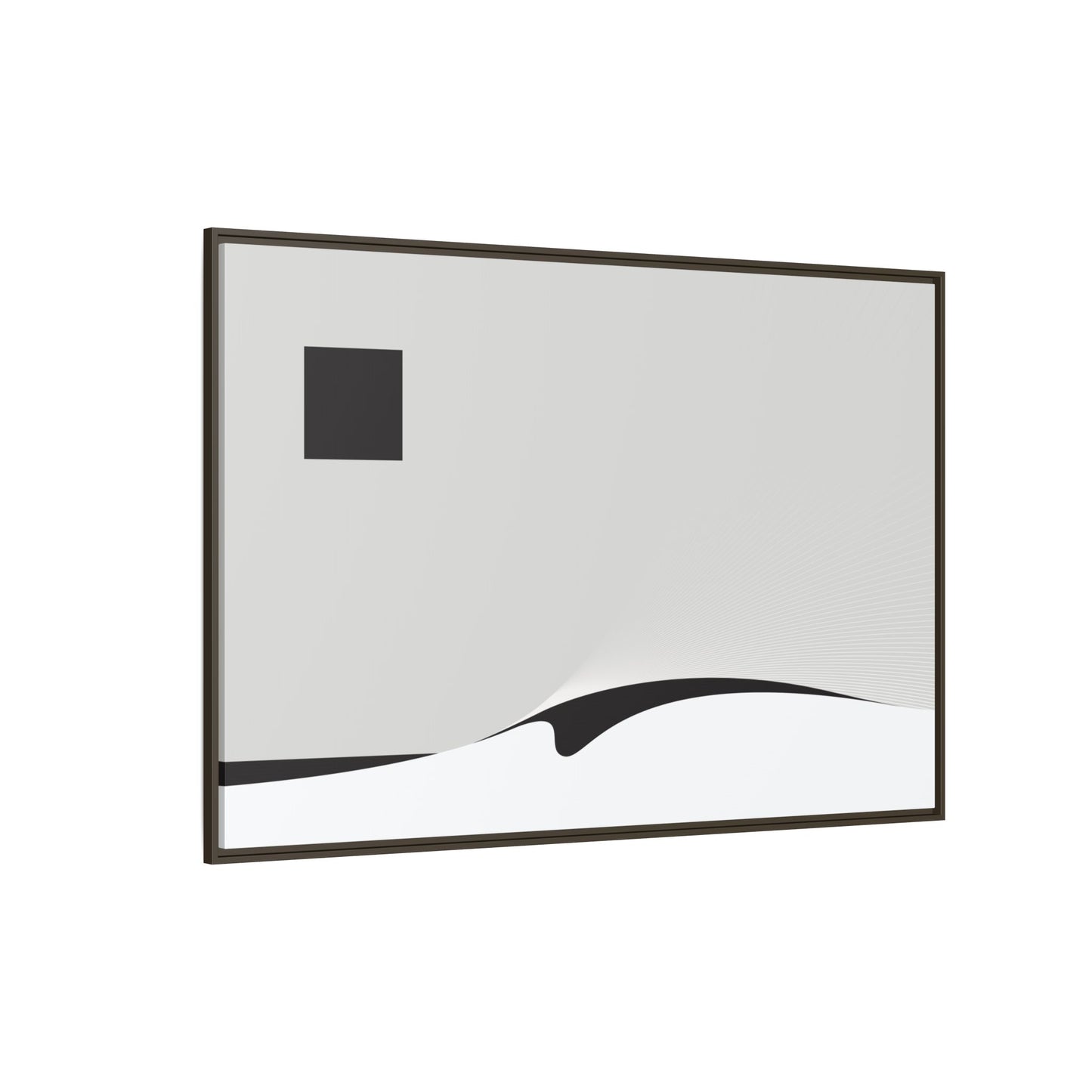 Minimalist Black & White Matte Canvas Print (Framed)