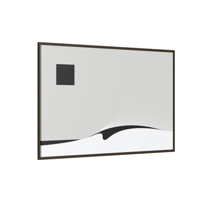 Minimalist Black & White Matte Canvas Print (Framed)