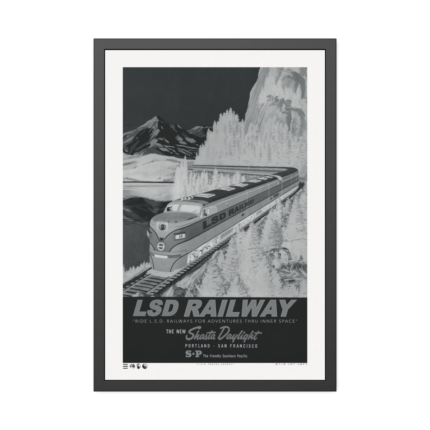 Rails - L.S.D. Travel - Night - Framed Print