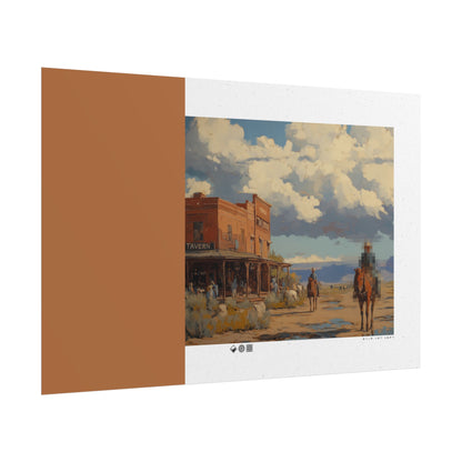 Copy of Western Desert Poster — Pixelated Cowboy Rolled Art Print