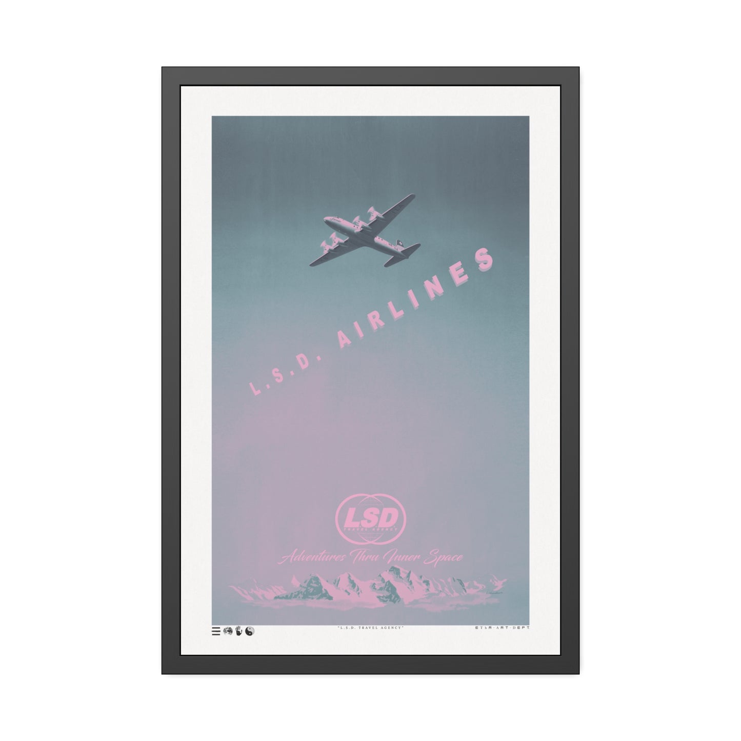 Faded - L.S.D. Travel - Blue Haze - Framed Print