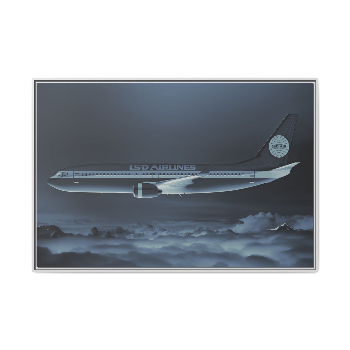 L.S.D. Airlines - Midnight - XL Framed Canvas