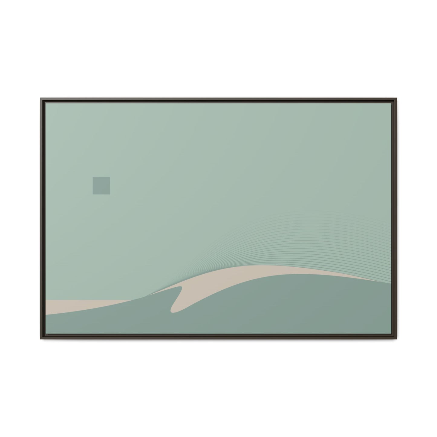 Day Wave - Green Haze - XL Framed Canvas