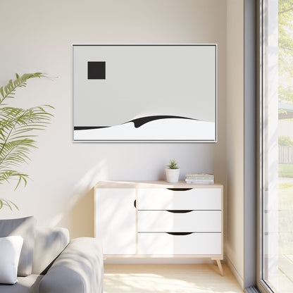 Minimalist Black & White Matte Canvas Print (Framed)