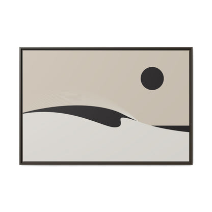 Day Wave 1 - Sand - Framed Canvas