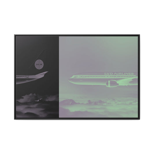 Split L.S.D. Airlines - Purple Haze - XL Framed Canvas
