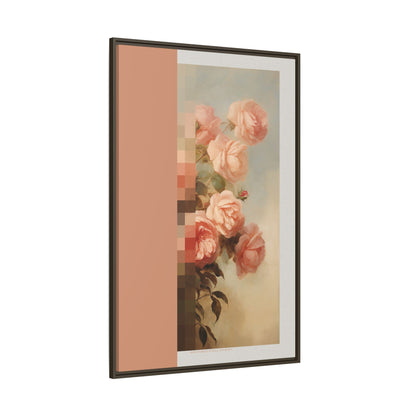 Rose Bloom - MDRN ANTQ - Framed Canvas