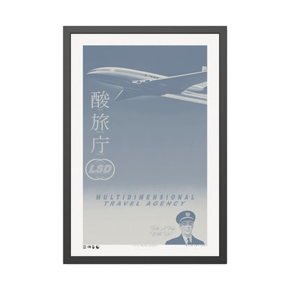 Multi Dimension - L.S.D. Travel - Blue Haze - Framed Print