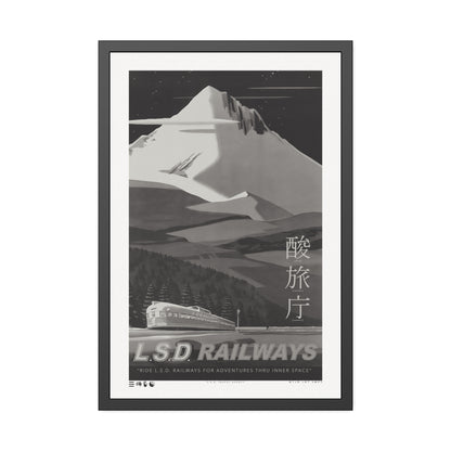 Railways - L.S.D. Travel - Night - Framed Print